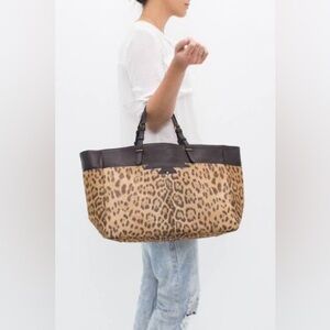 JEROME DREYFUSS Maurice Leopard Print Tote NWT